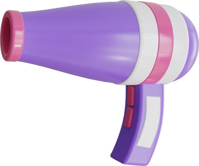 Hair Dryer 3D Illustration