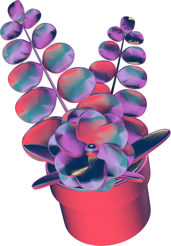 3D Airbrushed Plant