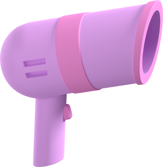 3D Hair Dryer Illustration
