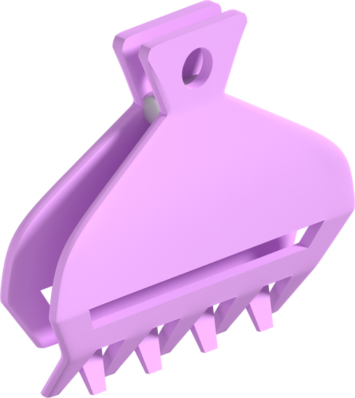 3D Hair Clamp Illustration